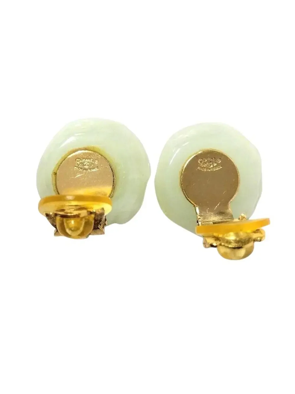 Chanel Cc Logo Clip-On Earrings Gold- #357893C48B